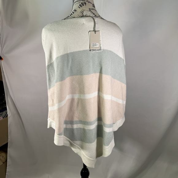 Barefoot Dreams CozyChic Ultra Lite Ocean‎ Breeze Poncho Stripe OS Plus Soft - Picture 3 of 7